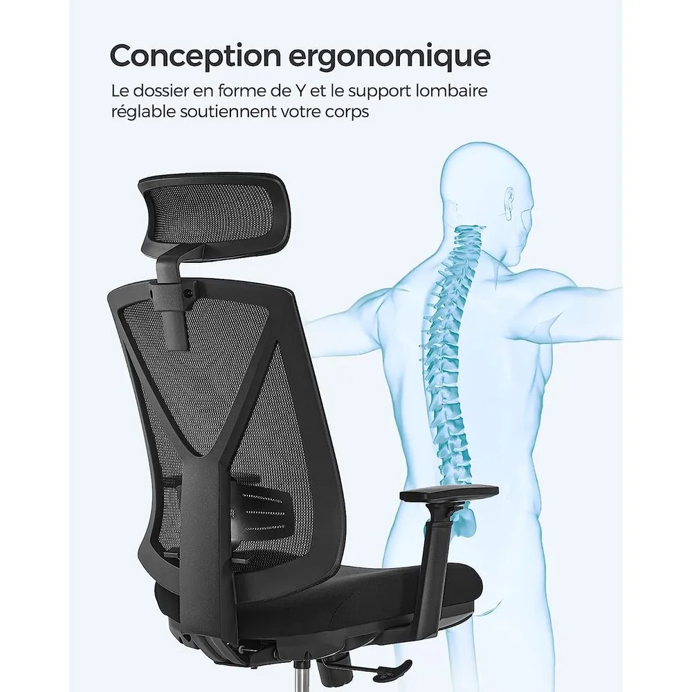 SONGMICS Chaise repose-pieds compatible avec la plupart des bureaux
