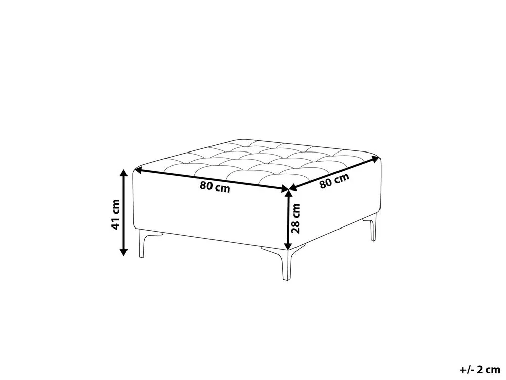Support réglable pour Pouf Ottoman en tissu violet ABERDEEN II