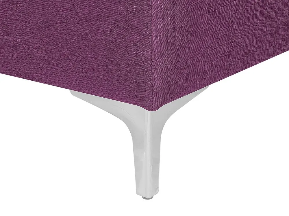 Support réglable pour Pouf Ottoman en tissu violet ABERDEEN II