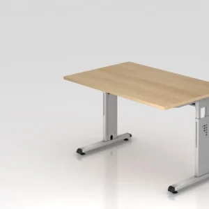 Système de suspension Bureau Hammerbacher pied C 120x80cm chêne/argent hauteur de travail 65-85 cm VOS12/E/S prendre à bas...