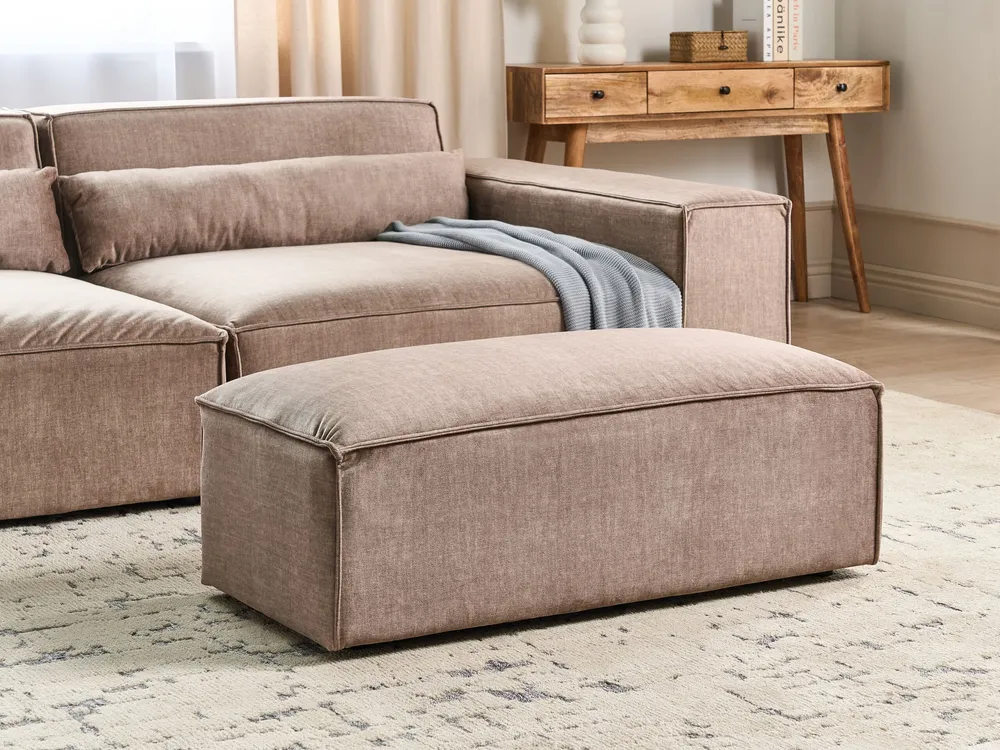 Système de suspension Ottoman en tissu marron HELLNAR