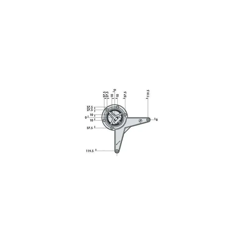 Système de suspension Pied de table - 705 mm diamètre 60 Alu lisse anodisé CAMAR 61570AL04RN