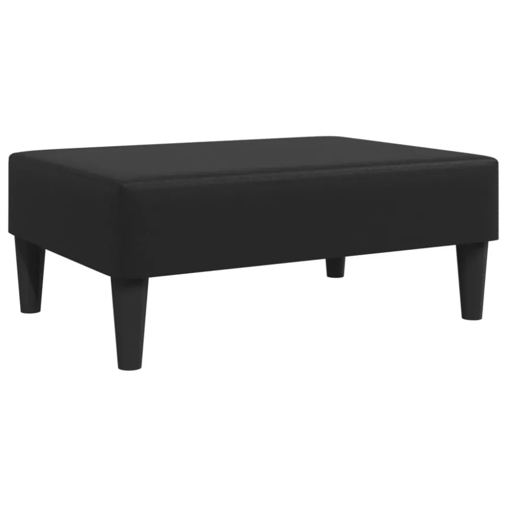 Système de suspension Repose-pieds tabouret 77 x 55 x 31 cm en VINYLE noir DEC030515