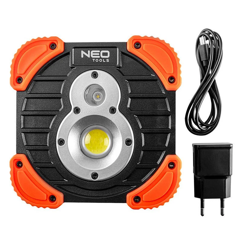 Projecteur à batterie NEO TOOLS 99-040 750 + 250 LM COB accumulateur avec Garantie 2 Ans