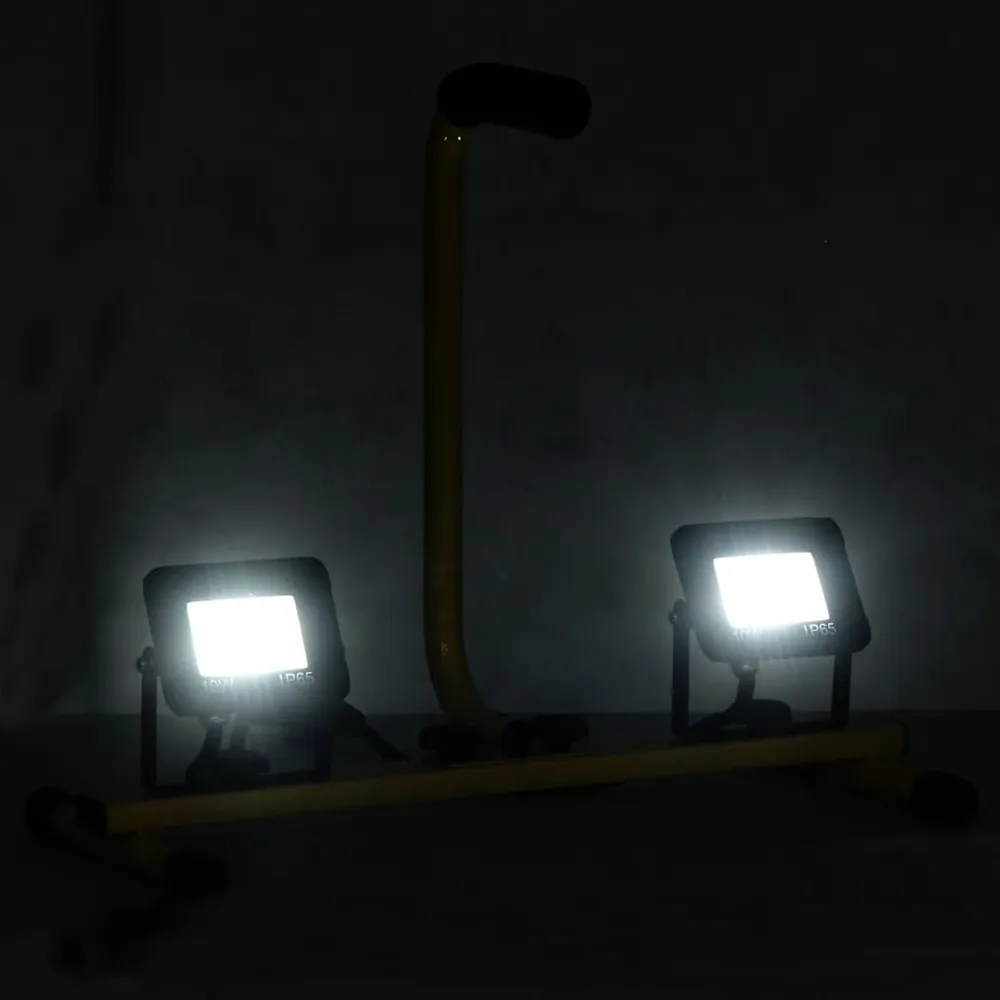 Projecteur à LED avec poignée 2x10 W Blanc gelé