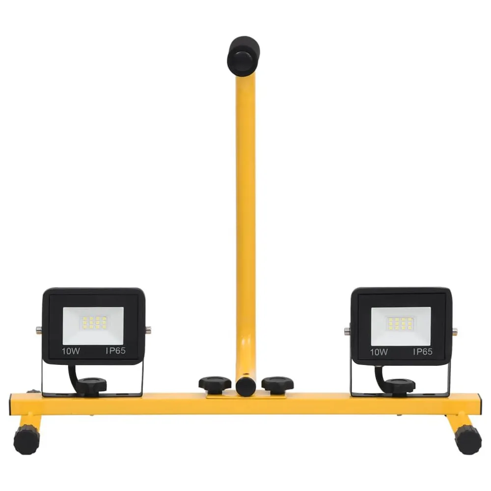 Projecteur à LED avec poignée 2x10 W Blanc gelé