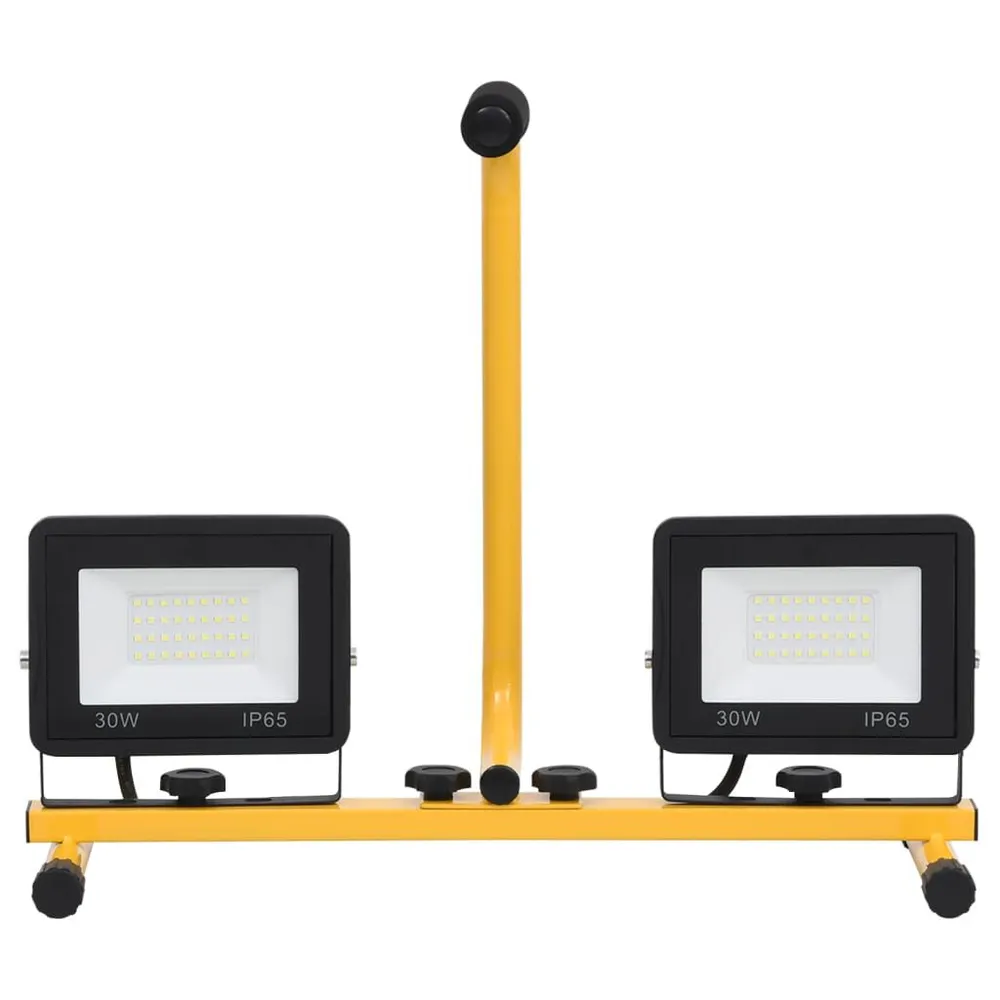 Projecteur à LED avec poignée 2x30 W Blanc frais
