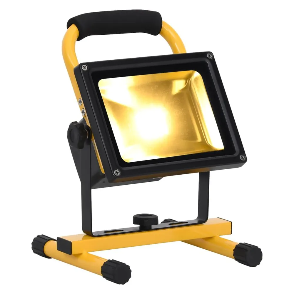 Projecteur à LED rechargeable avec poignée 30 W Blanc brûlant Montage Facile