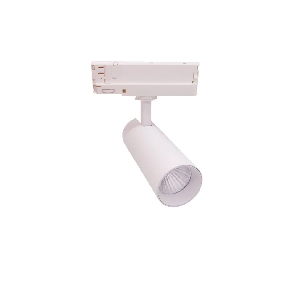 Projecteur LED sur rail triphasé 30W Carlo CCT couleur blanche avec Résolution HD