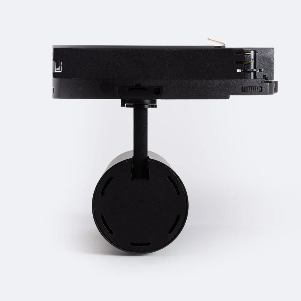 Projecteur LED triphasé 40W Carlo en noir pour rail d'éclairage. avec Focale Courte
