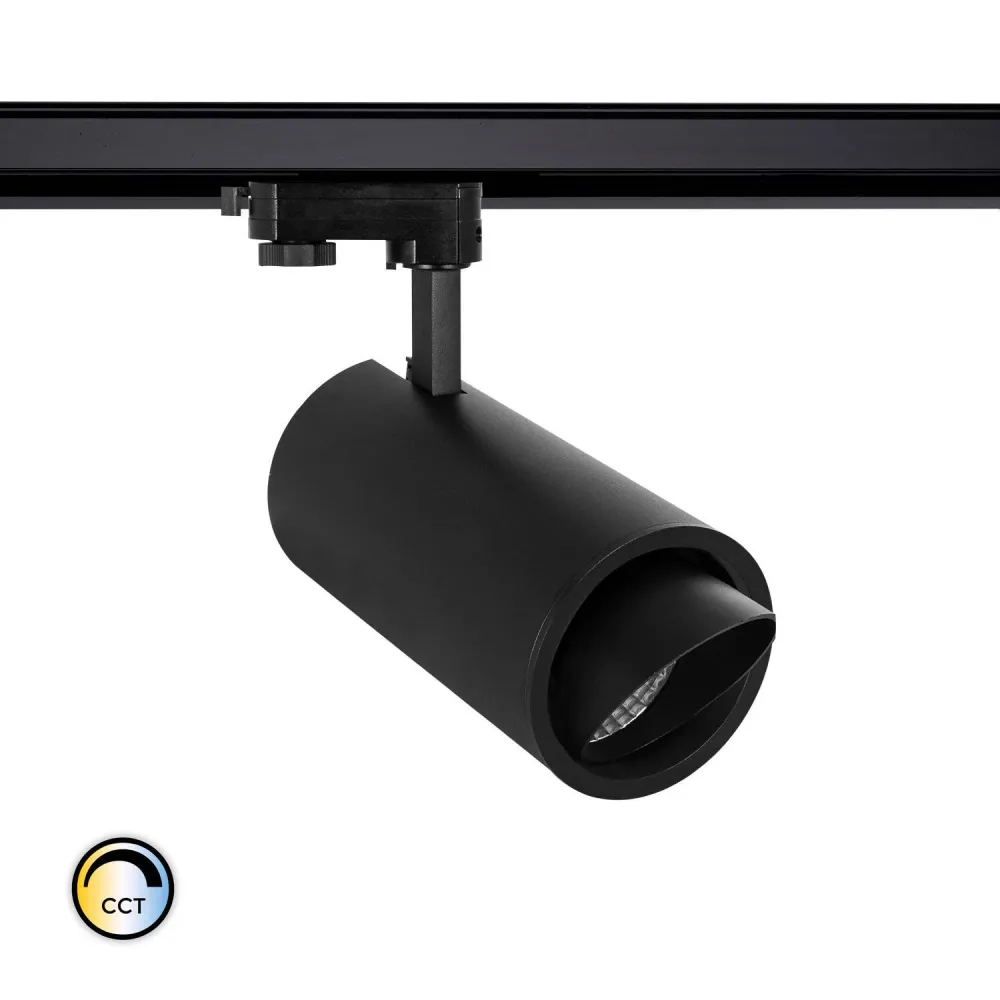 Projecteur sur rail 40W LED avec CCT PHILIPS Xitanium, couleur noire. | Compatible Tous Projecteurs