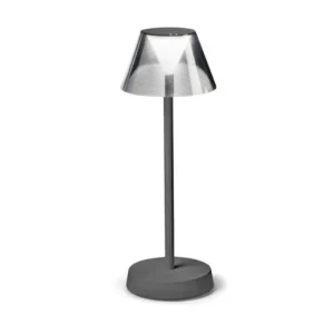 Tableau de Conférence Lampe de table à batterie accumulateur avec finition blanc, gris, noir ou café. Socle en plastique....
