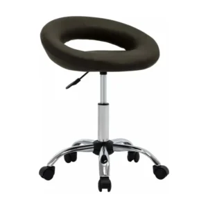 Accessoire Modulable Premium Chaise de travail roulante Marron Similicuir
