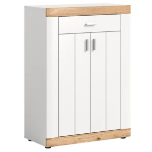 Accessoire Modulable Premium Coventry - meuble à chaussures - blanc et bois - 73x104 cm