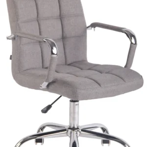 Accessoire Modulable Premium Fauteuil de bureau sur roulettes hauteur réglable pivotant accoudoirs en tissu gris 10_0002471