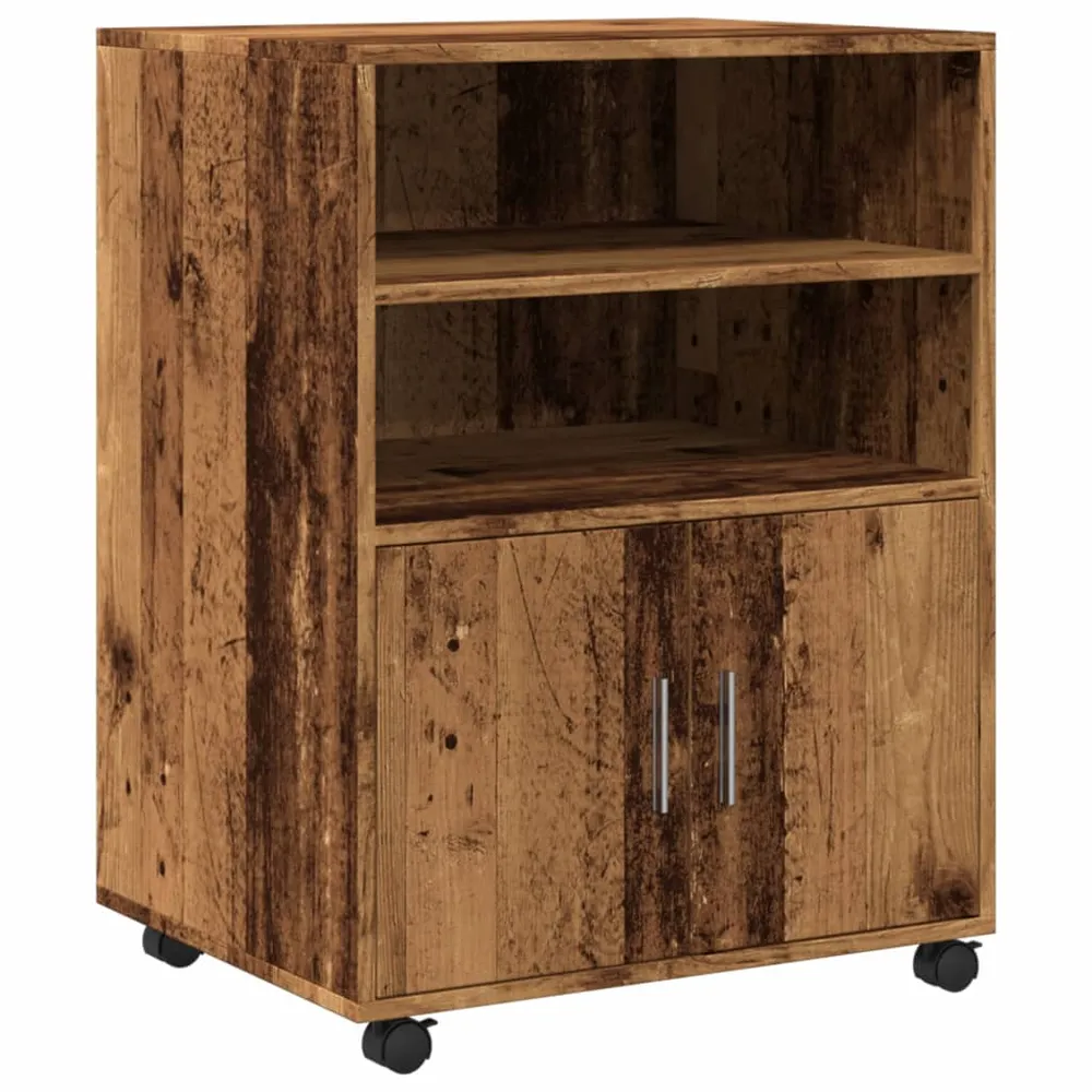 Accessoire Modulable Premium Meuble de bureau sur roulettes meuble d'appoint 60 x 48 x 81 cm bois d'ingénierie marron DEC0...
