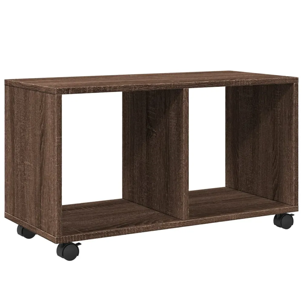 Accessoire Modulable Premium Meuble d'appoint sur roulettes 72 x 33 x 42,5 cm bois d'ingénierie marron DEC031379