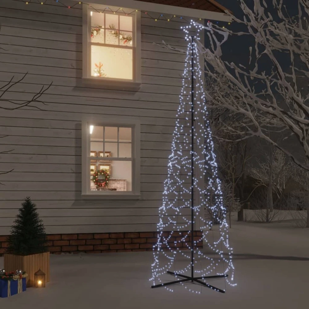 Arbre de noël cône 500 led blanc frais 100x300 cm