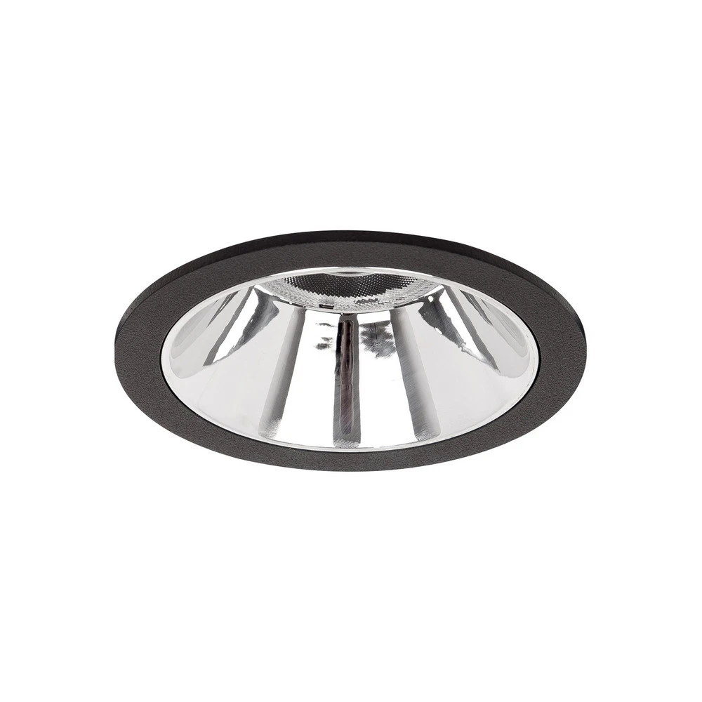 BRUMBERG Apollo Réduit, réflecteur lisse, rond, 3.000 K noir