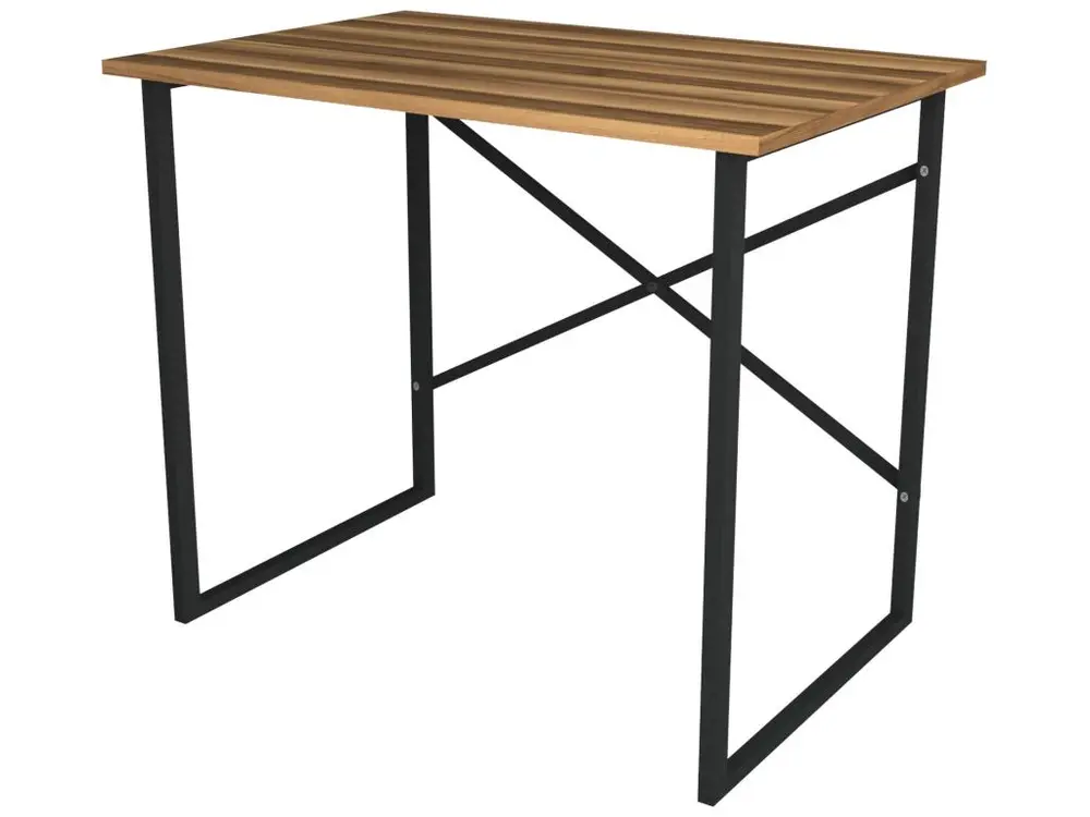 Bureau Tjeldsund 75 x 90 x 60 cm effet noyer / anthracite pour poste de travail réglable