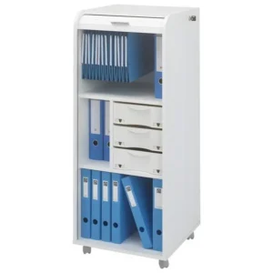 Caisson de Bureau Blanc à Roulettes 108 cm - Coloris: Blanc avec système de clipsage