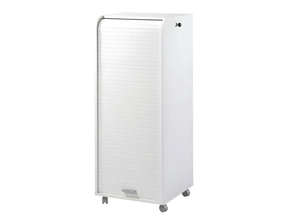Caisson de Bureau Blanc à Roulettes 108 cm - Coloris: Blanc avec système de clipsage