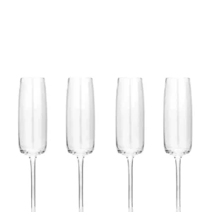 Carrol Boyes Ripple 4 Piece Chamagne Flute Glass - Limpide