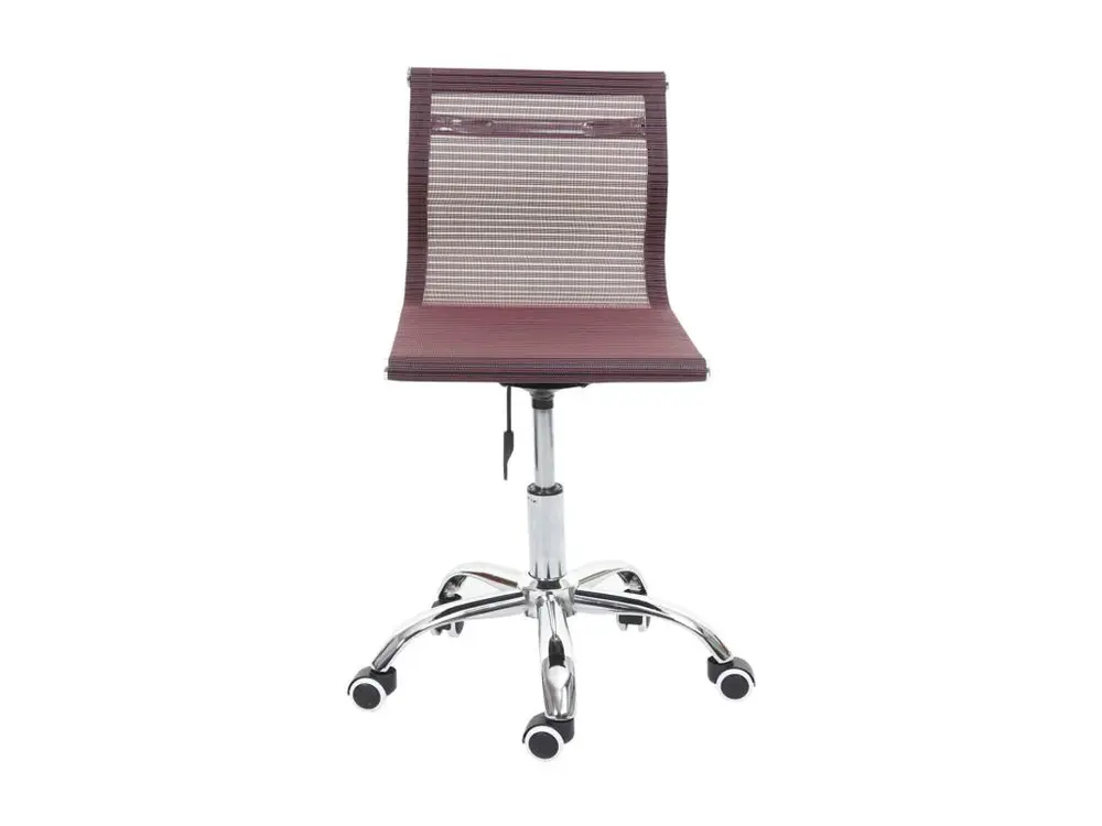 Chaise de bureau HWC-K53 - chaise d'ordinateur - tissu résille/textile - rouge vin avec système de clipsage