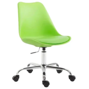 Chaise de bureau tabouret à roulette hauteur réglable vert TABO10027 (Lot de 4)