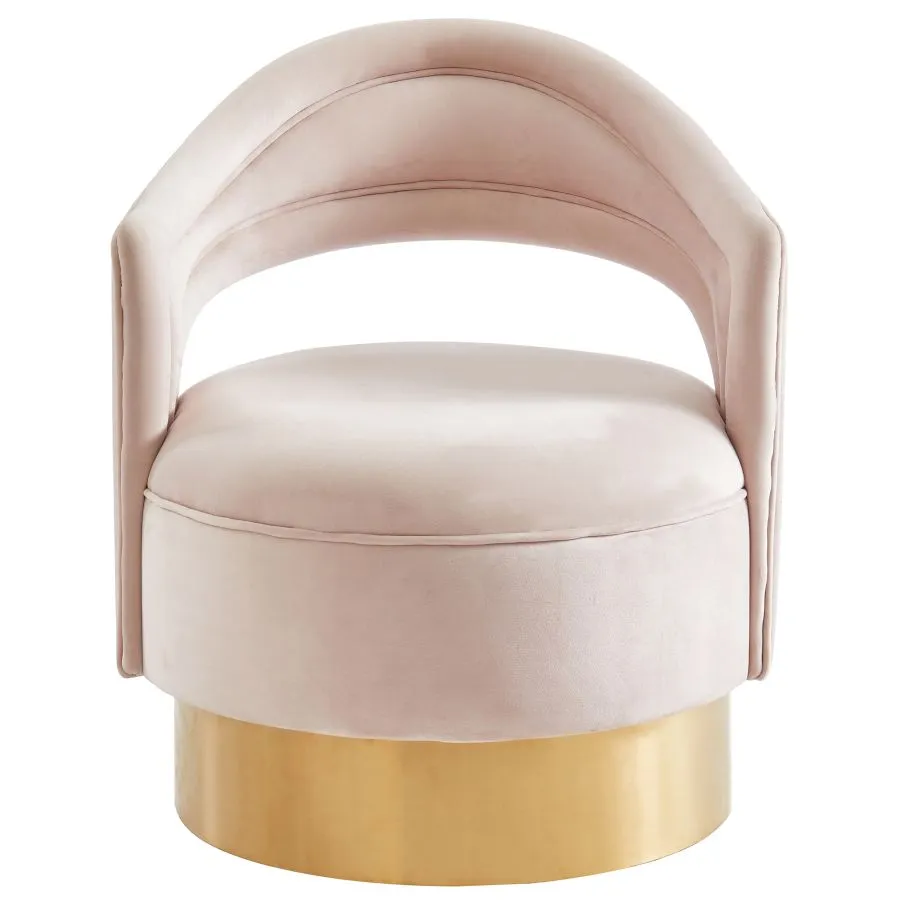 Chaise D'Appoint Sloane En Rose Blush/Or avec système de clipsage