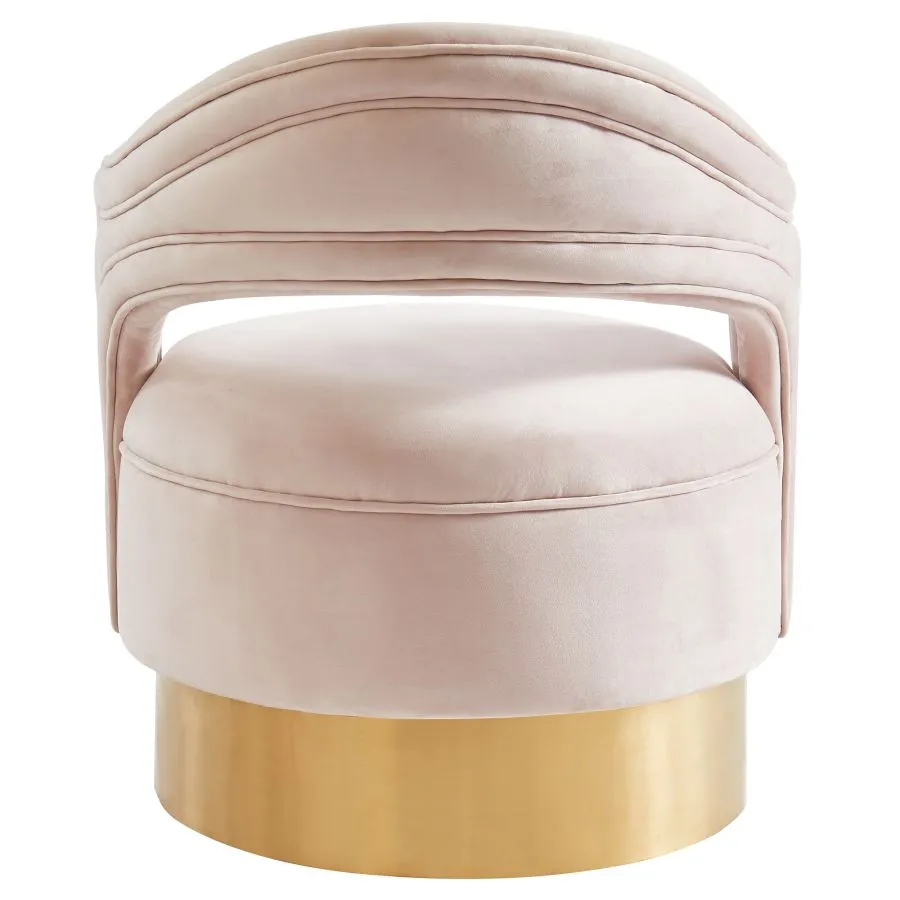 Chaise D'Appoint Sloane En Rose Blush/Or avec système de clipsage