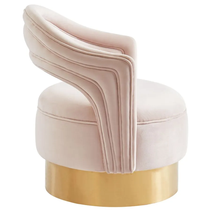 Chaise D'Appoint Sloane En Rose Blush/Or avec système de clipsage
