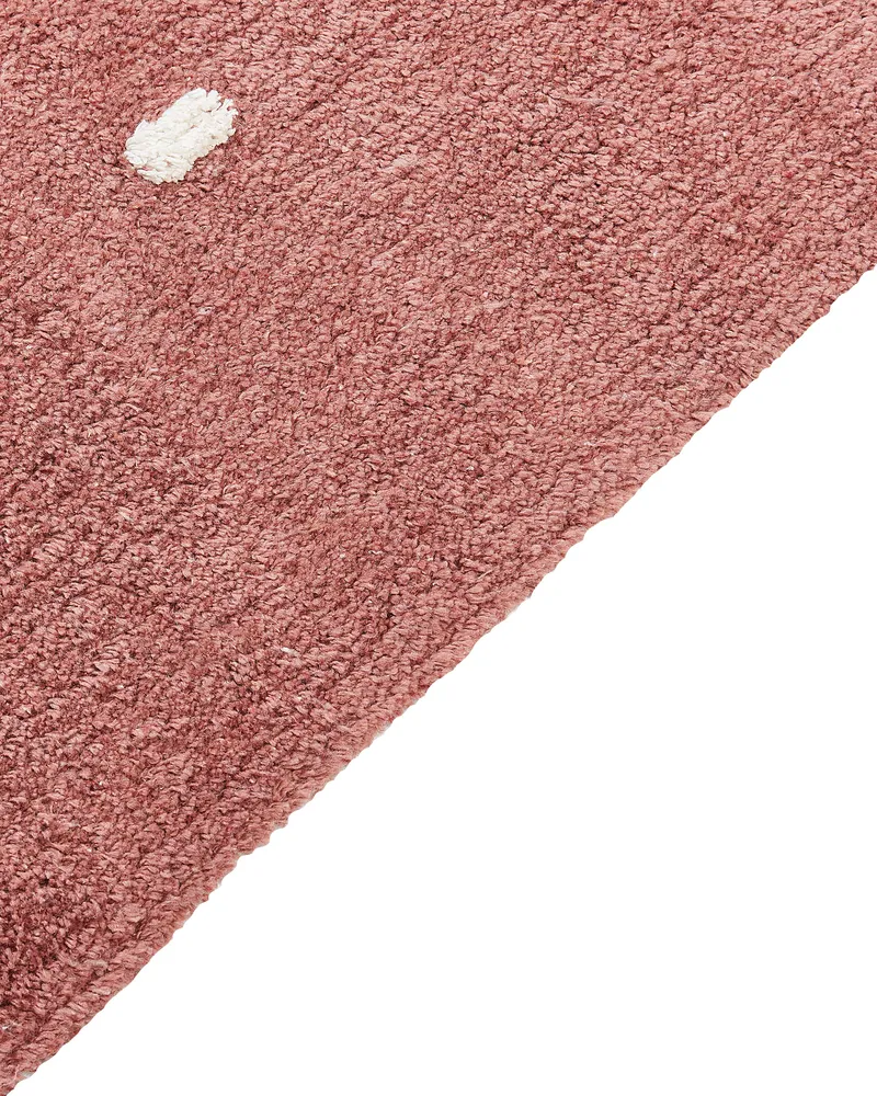 Coton peigné Area Rug Dotted 140 x 200 cm Light Red ASTAF