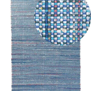 En coton pur Area Rug 140 x 200 cm Navy Blue BESNI