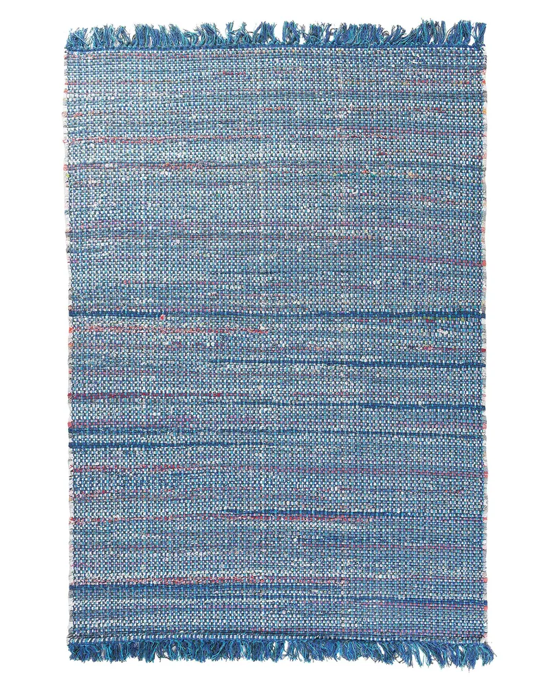 En coton pur Area Rug 140 x 200 cm Navy Blue BESNI