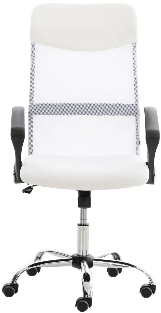 Coussin ergonomique pour Fauteuil de bureau sur roulettes mécanisme de bascule revêtue d'une maille blanche 10_0002713