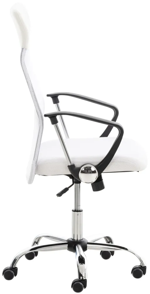Coussin ergonomique pour Fauteuil de bureau sur roulettes mécanisme de bascule revêtue d'une maille blanche 10_0002713