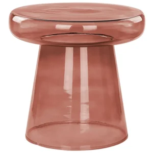 En cristal Side Table Dark Red CALDERA