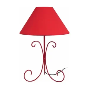 CURL - Lampe de chevet colonne métal rouge pour une organisation optimale