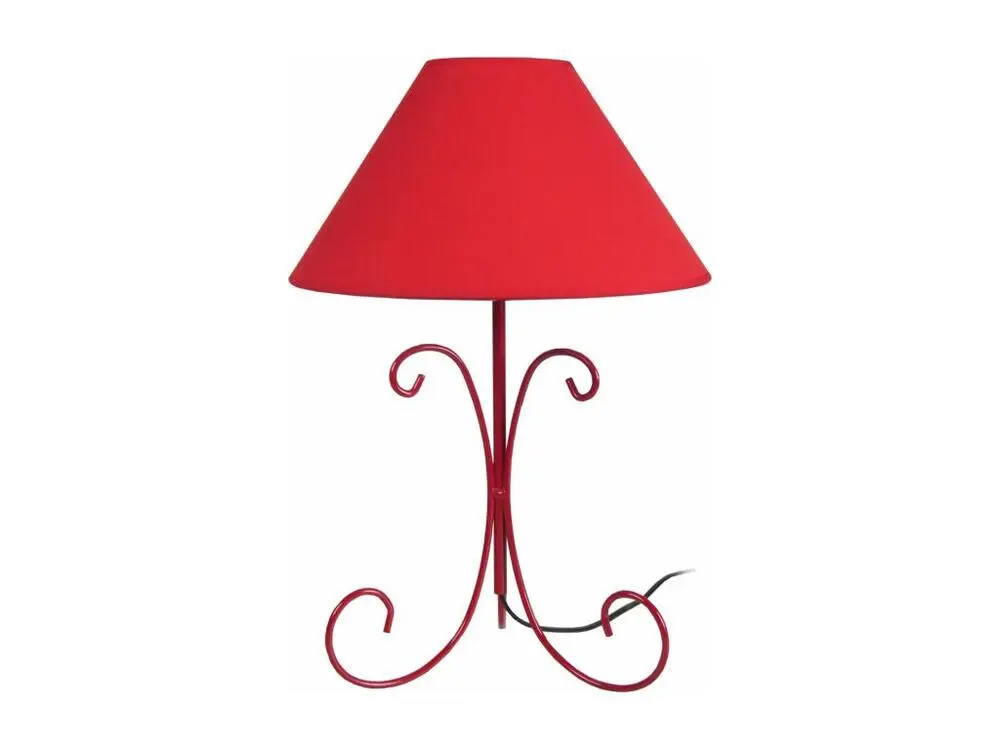CURL - Lampe de chevet colonne métal rouge pour une organisation optimale