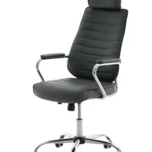 Fauteuil de bureau à roulettes en synthétique gris hauteur réglable BUR10006