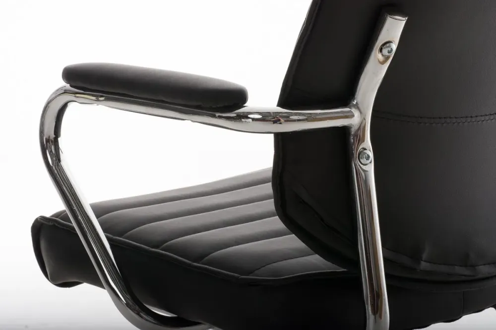 Fauteuil de bureau à roulettes en synthétique noir hauteur réglable BUR10001 - Conforme aux Normes de Sécurité
