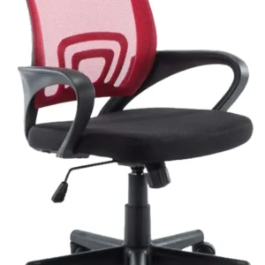 Fauteuil de bureau sur roulettes hauteur réglable en maille de filet de polyamide rouge 10_0002498 compatible avec la plup...