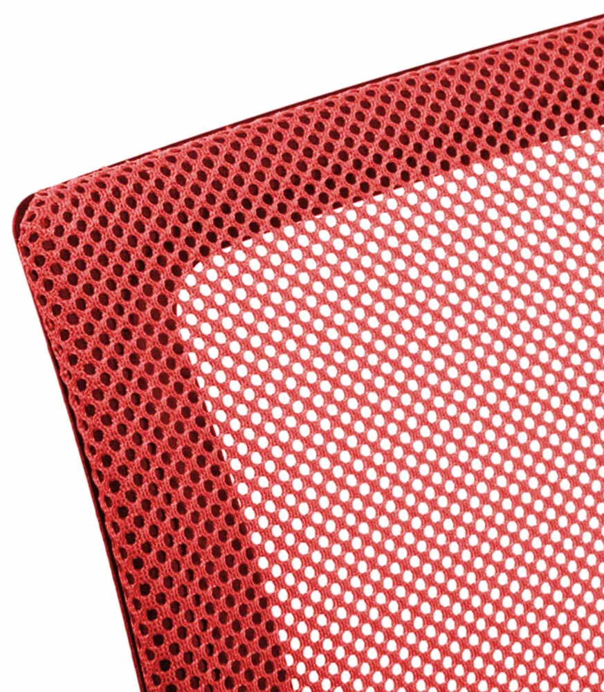 Fauteuil de bureau sur roulettes hauteur réglable en maille de filet de polyamide rouge 10_0002498 compatible avec la plup...