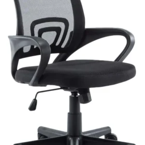 Fauteuil de bureau sur roulettes hauteur réglable en maille de filet de polyamide noir 10_0002497
