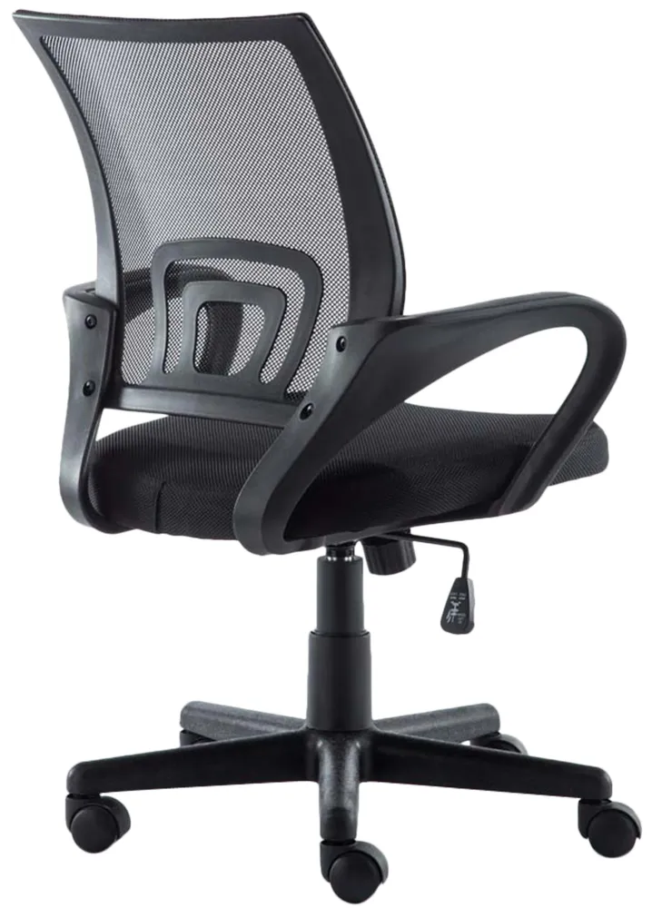 Fauteuil de bureau sur roulettes hauteur réglable en maille de filet de polyamide noir 10_0002497