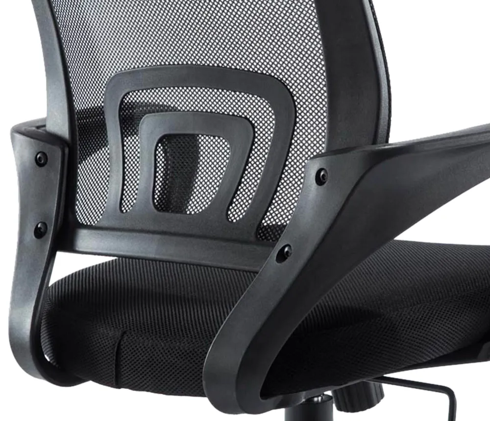Fauteuil de bureau sur roulettes hauteur réglable en maille de filet de polyamide noir 10_0002497