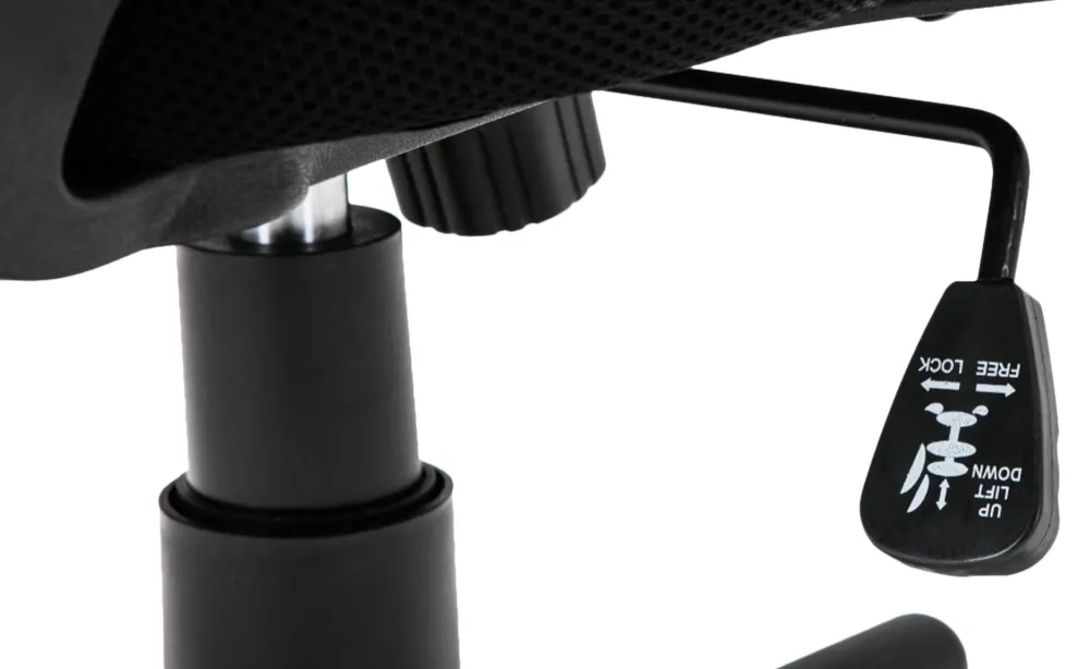 Fauteuil de bureau sur roulettes hauteur réglable en maille de filet de polyamide noir 10_0002497