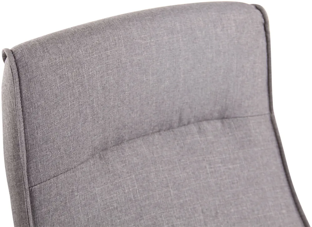 Fauteuil de bureau sur roulettes mécanisme de balance hauteur réglable en tissu gris 10_0002609 (Lot de 4)