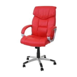 Fauteuil/siège de bureau M61, typique, similicuir, rouge avec système de clipsage